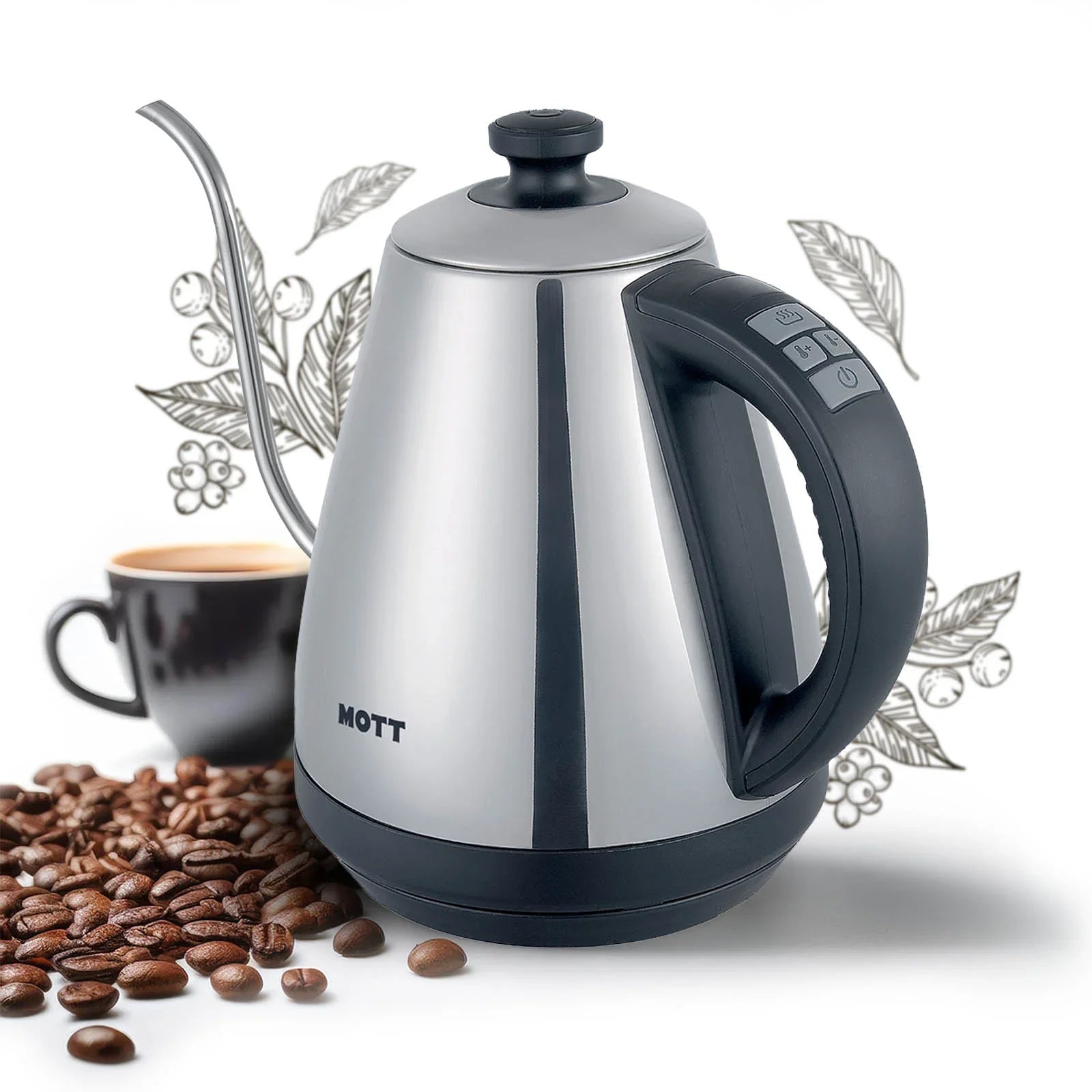 Digital temperature control electric kettle Mott Coffee