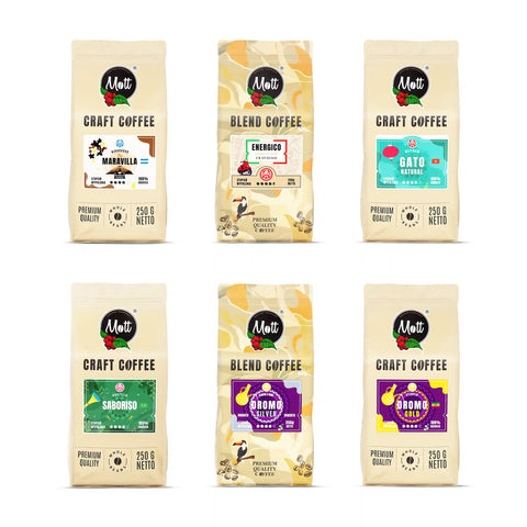 Zestaw kaw ziarnistych 6x 250g - Mott Coffee