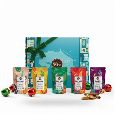 Zestaw kaw ziarnistych 5 x 100g + pudełko prezentowe